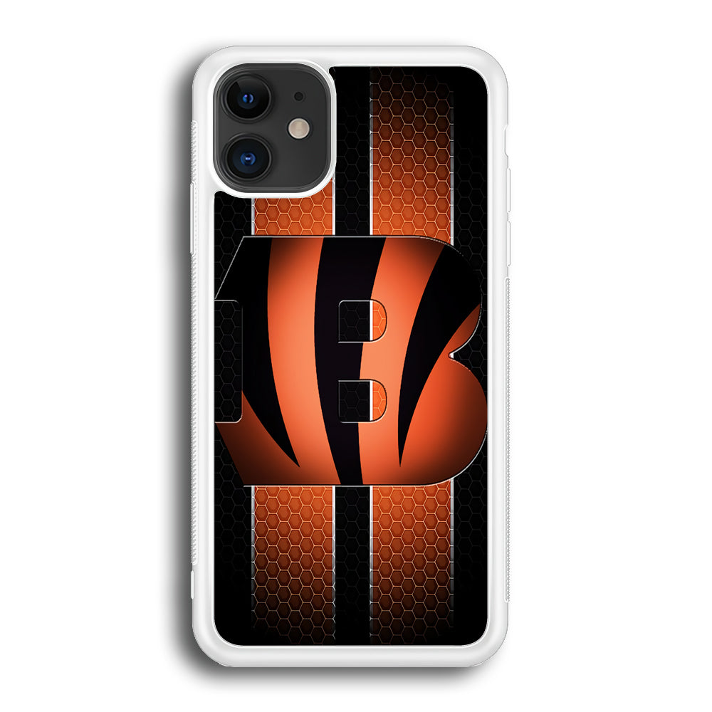 NFL Cincinnati Bengals 001 iPhone 12 Case-Phone Case-Rubber White (2D Case)-Altracase