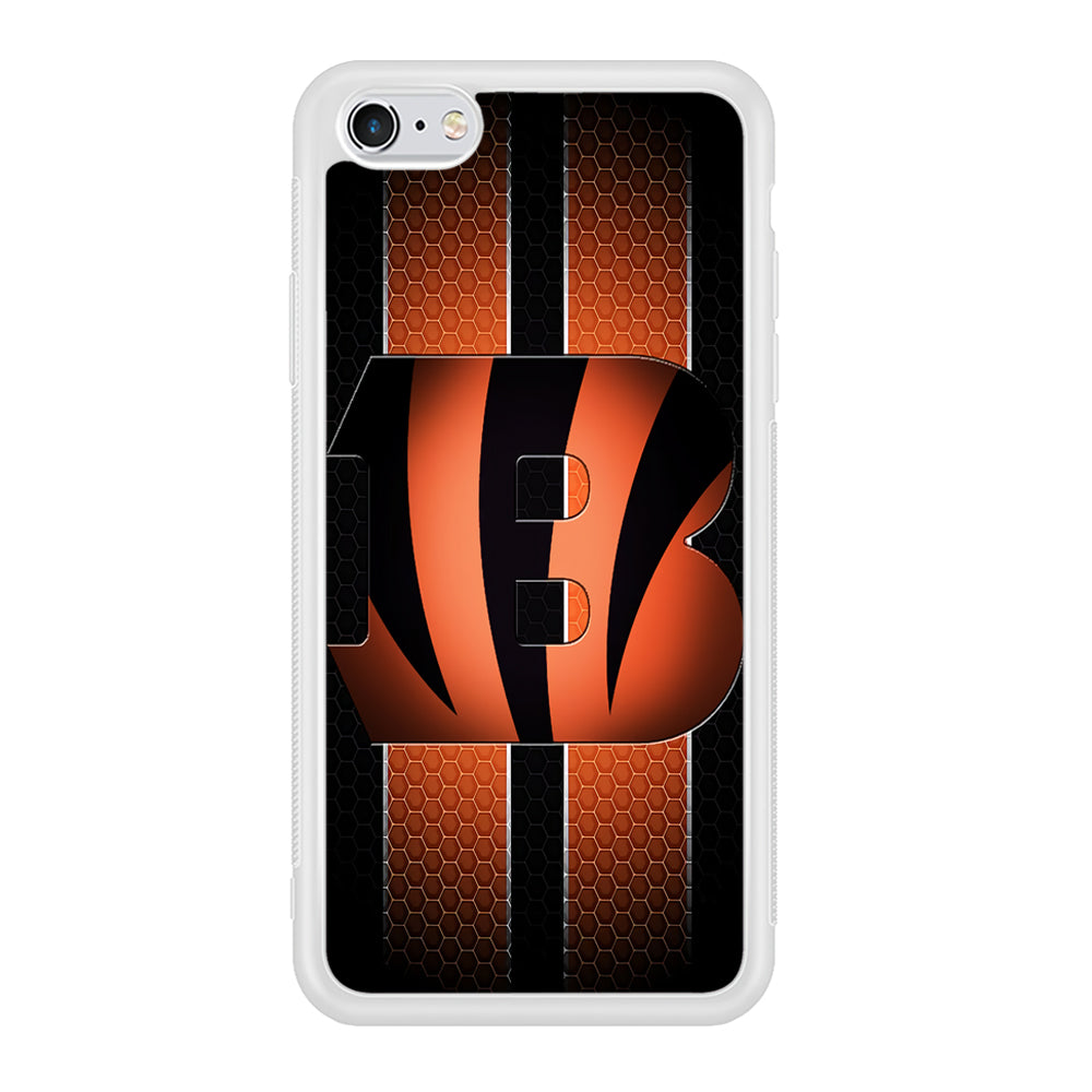 NFL Cincinnati Bengals 001 iPhone 6 Plus | 6s Plus Case-Phone Case-Rubber White (2D Case)-Altracase