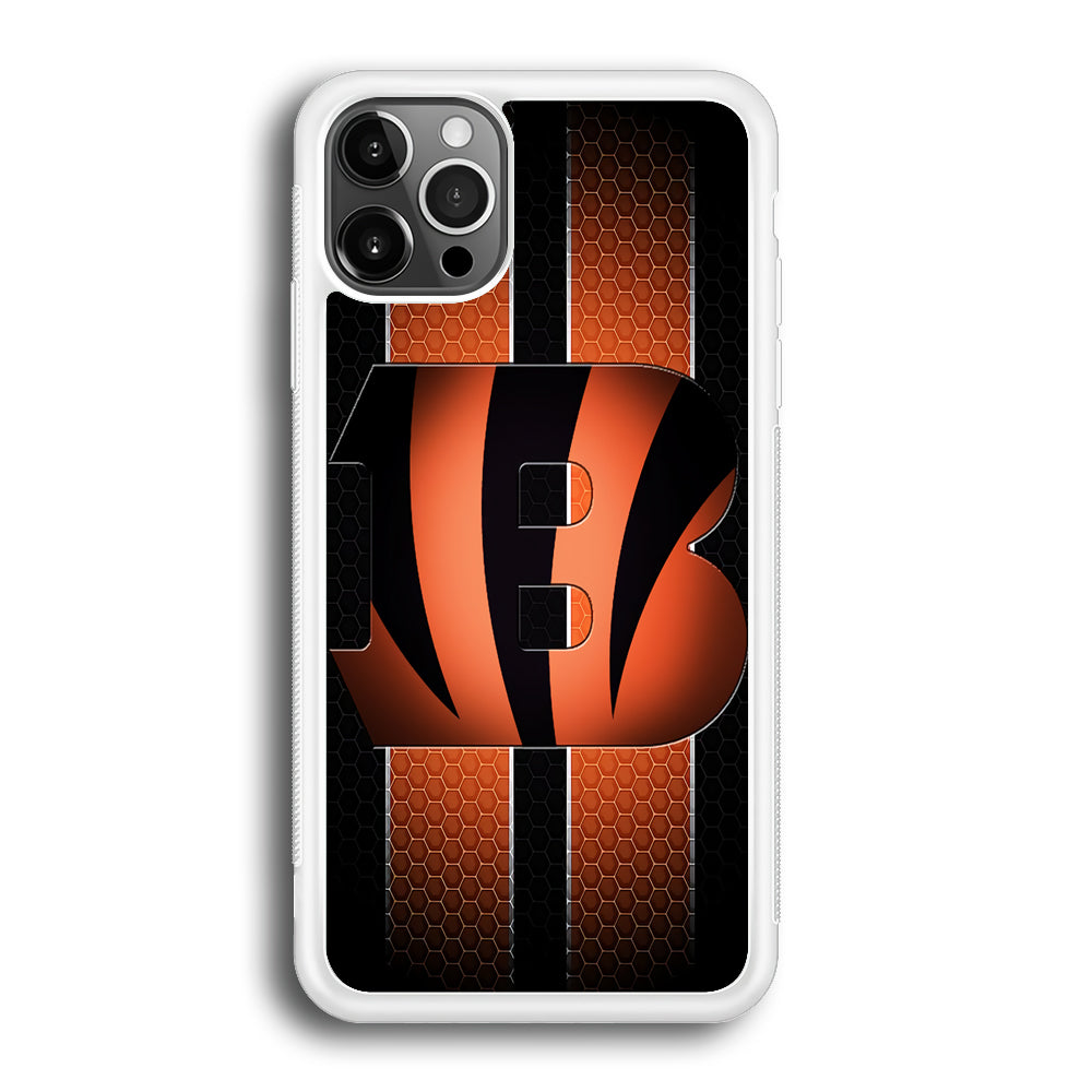NFL Cincinnati Bengals 001 iPhone 12 Pro Max Case-Phone Case-Rubber White (2D Case)-Altracase