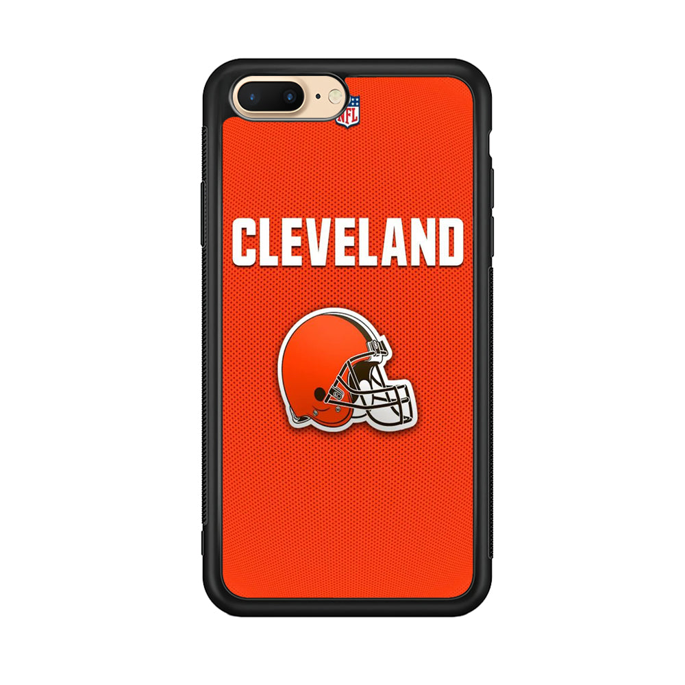 NFL Cleveland Browns 001 iPhone 8 Plus Case-Phone Case-Rubber Black (2D Case)-Altracase