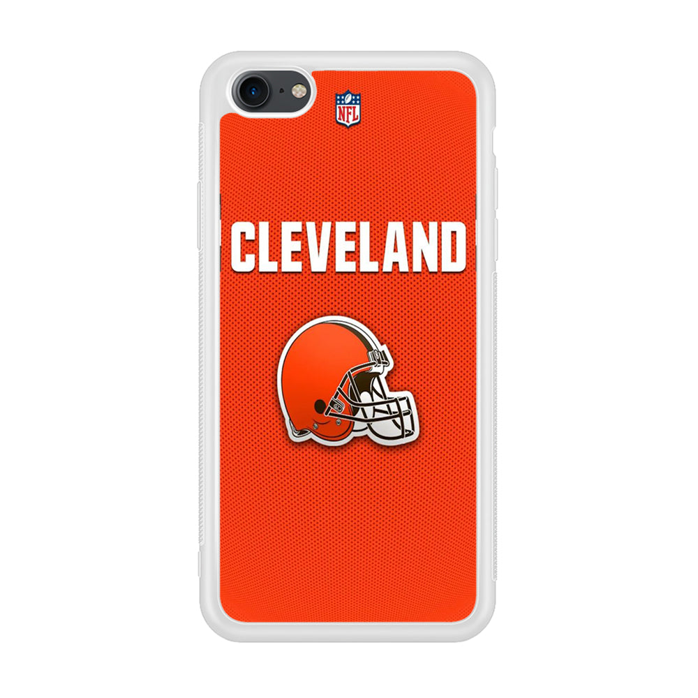 NFL Cleveland Browns 001 iPhone 7 Case-Phone Case-Rubber White (2D Case)-Altracase