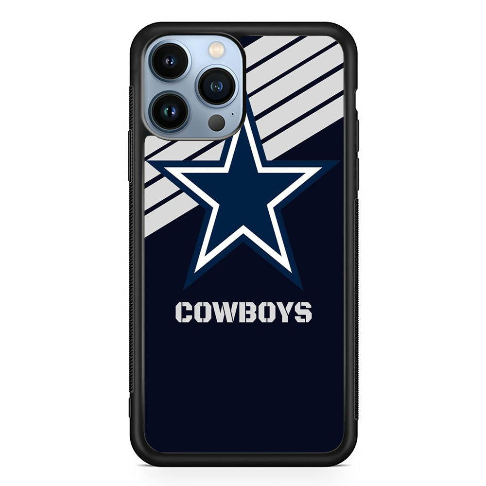NFL Dallas Cowboys 001 iPhone 13 Pro Case-Phone Case-Rubber Black (2D Case)-Altracase