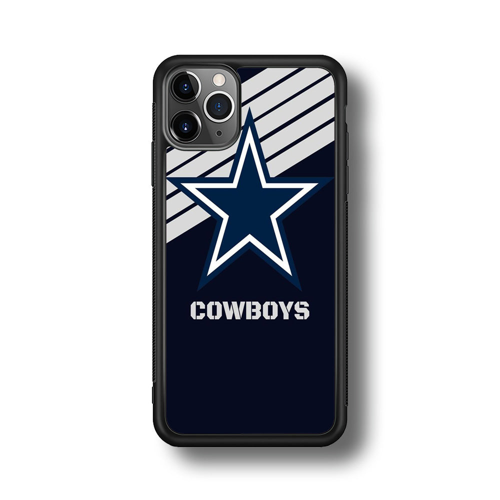 NFL Dallas Cowboys 001 iPhone 11 Pro Max Case-Phone Case-Rubber Black (2D Case)-Altracase