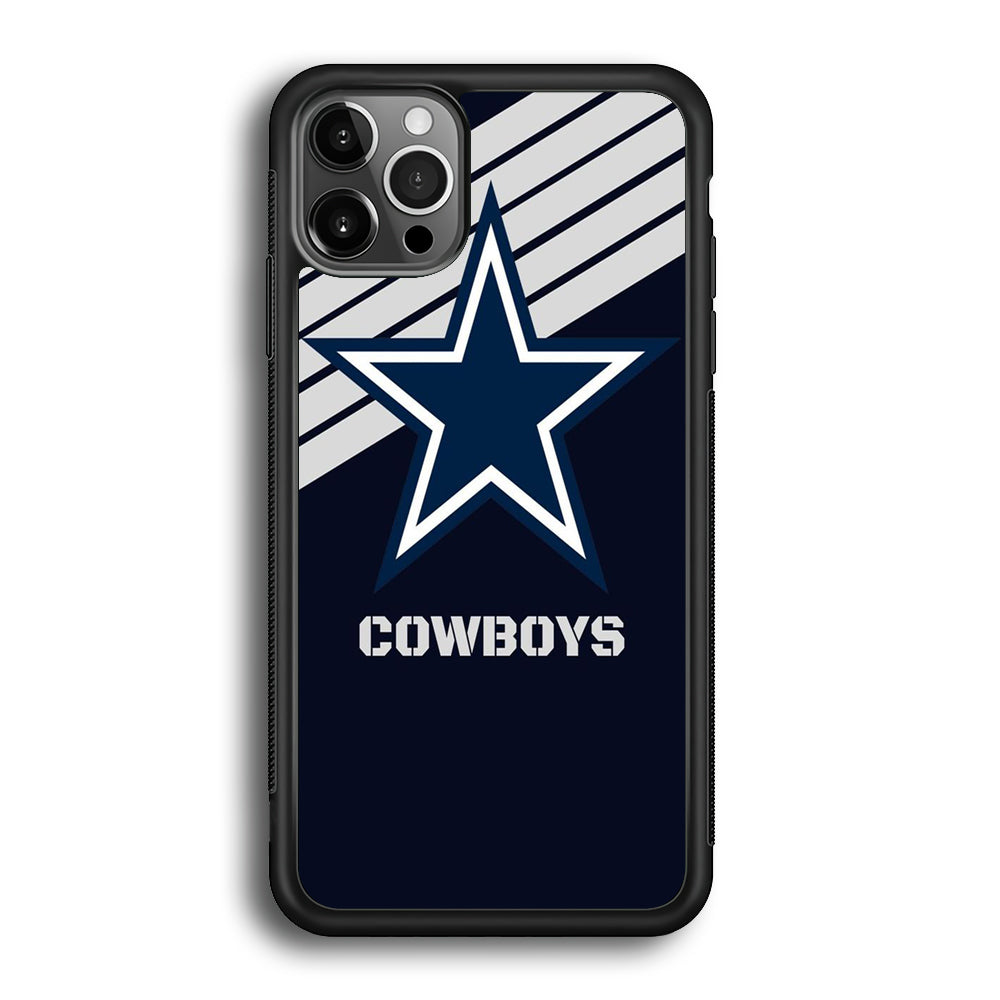 NFL Dallas Cowboys 001 iPhone 12 Pro Max Case-Phone Case-Rubber Black (2D Case)-Altracase
