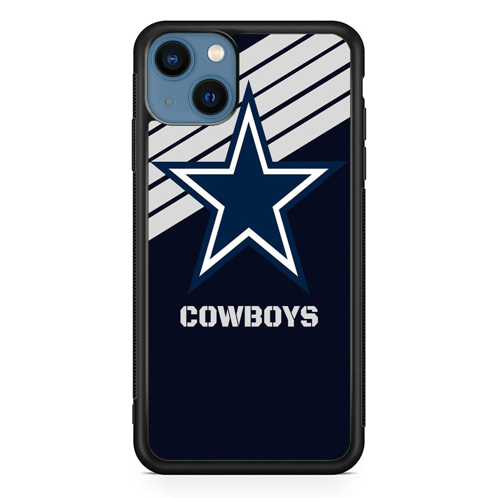 NFL Dallas Cowboys 001 iPhone 13 Mini Case-Phone Case-Rubber Black (2D Case)-Altracase