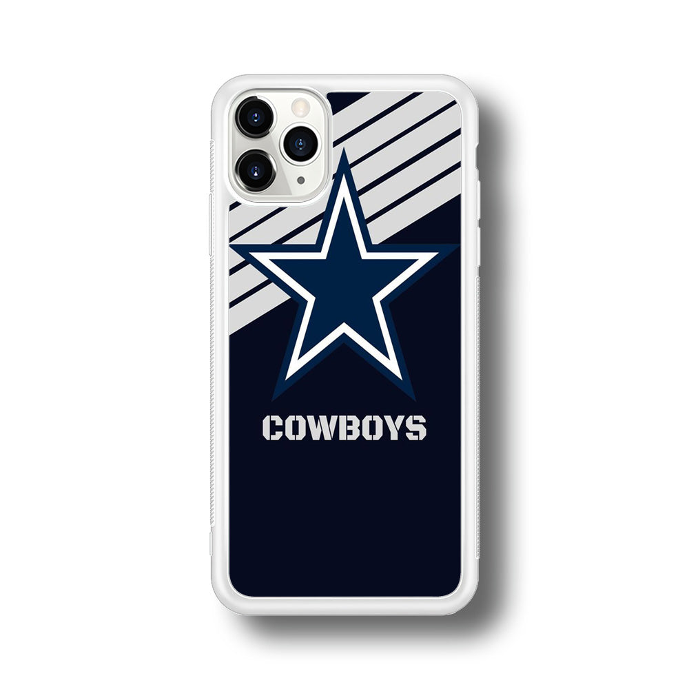 NFL Dallas Cowboys 001 iPhone 11 Pro Max Case-Phone Case-Rubber White (2D Case)-Altracase