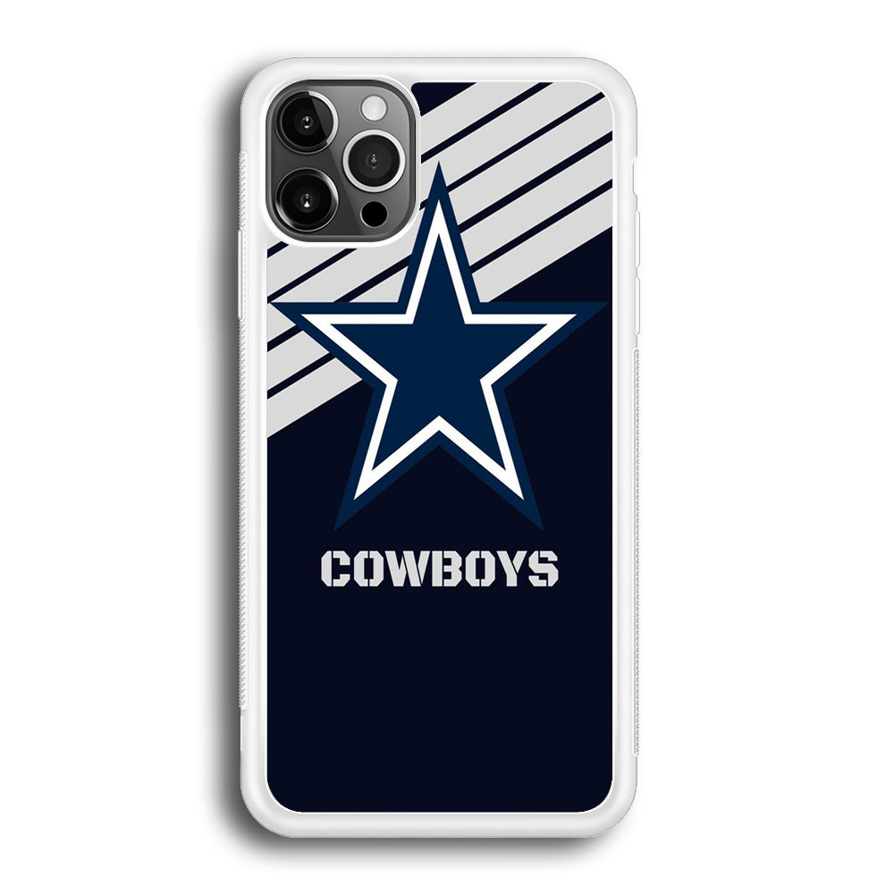 NFL Dallas Cowboys 001 iPhone 12 Pro Max Case-Phone Case-Rubber White (2D Case)-Altracase