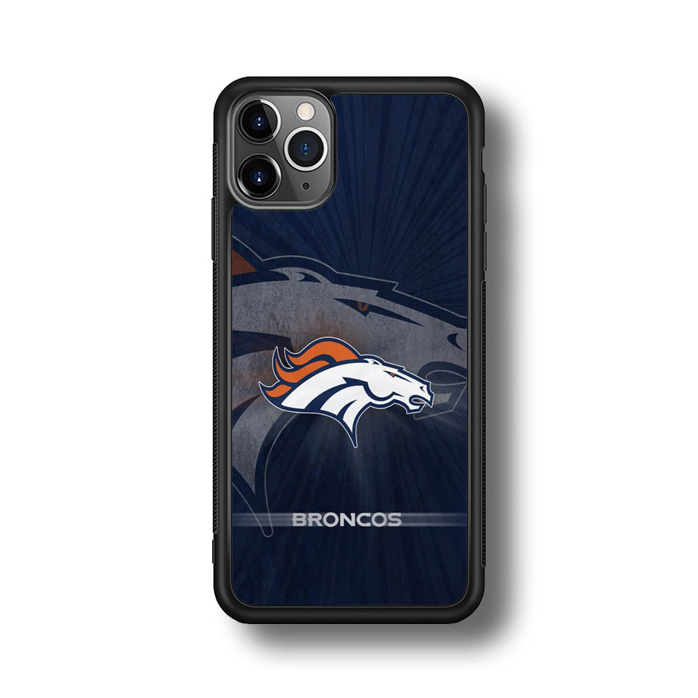 NFL Denver Broncos 001 iPhone 11 Pro Max Case-Phone Case-Rubber Black (2D Case)-Altracase