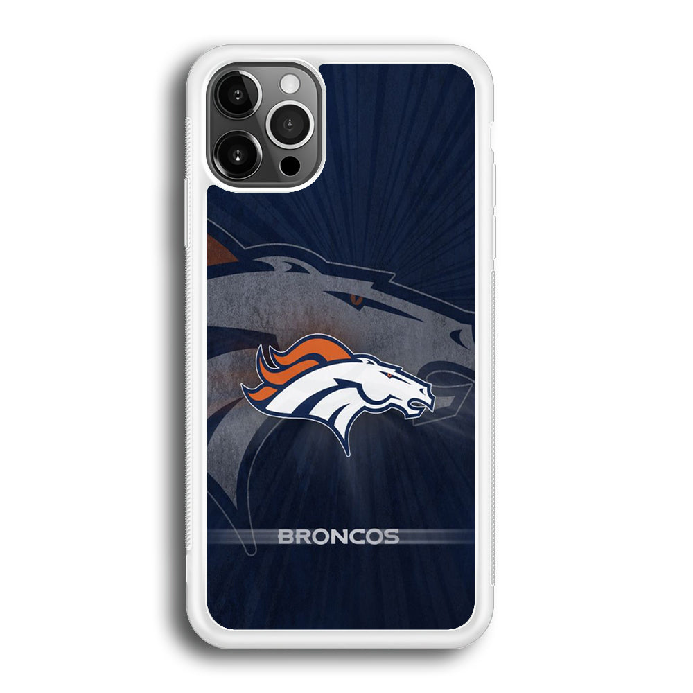 NFL Denver Broncos 001 iPhone 12 Pro Max Case-Phone Case-Rubber White (2D Case)-Altracase