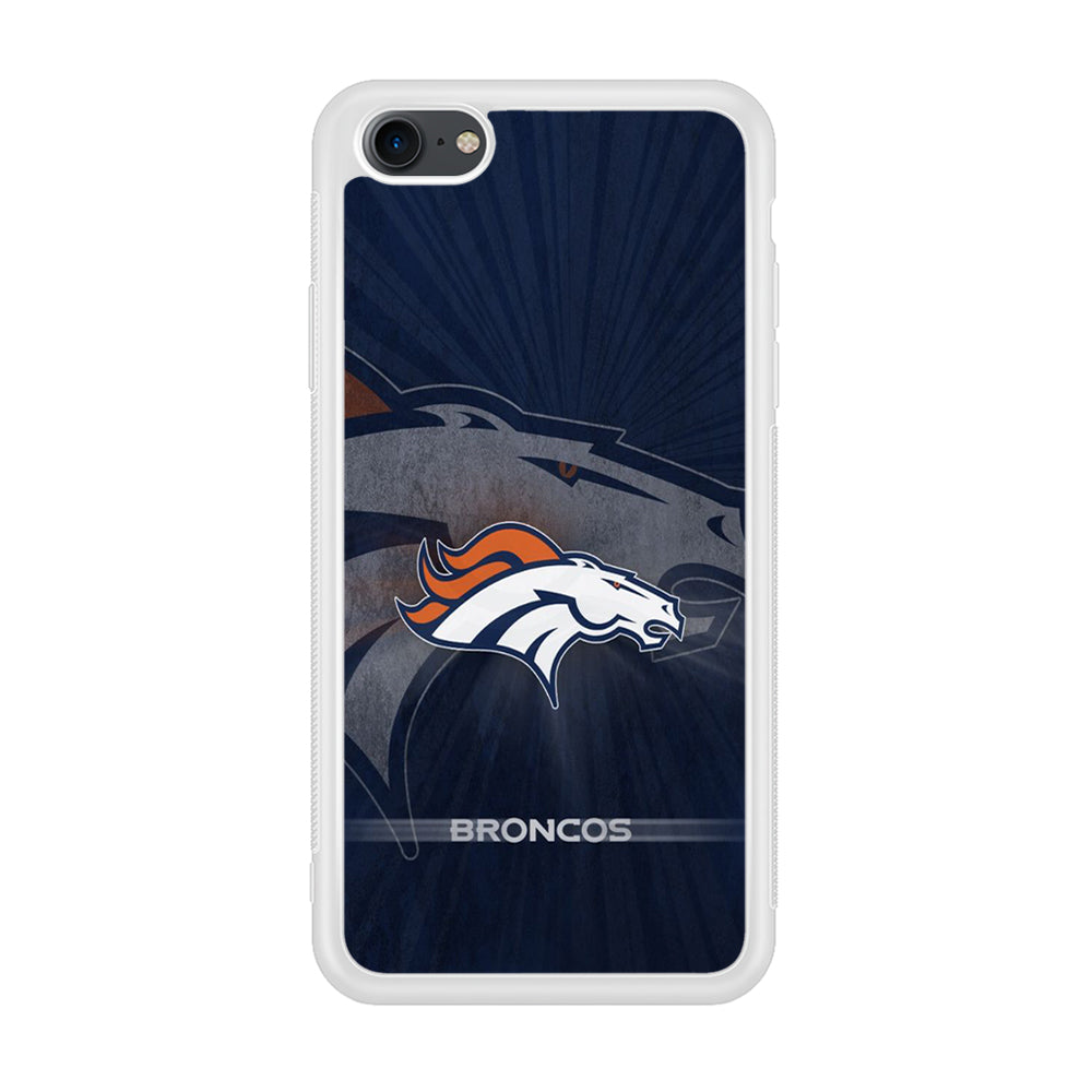 NFL Denver Broncos 001 iPhone 7 Case-Phone Case-Rubber White (2D Case)-Altracase