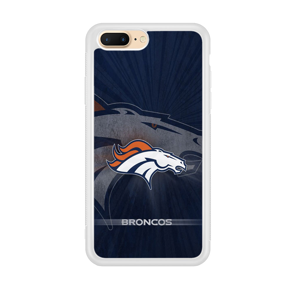 NFL Denver Broncos 001 iPhone 8 Plus Case-Phone Case-Rubber White (2D Case)-Altracase