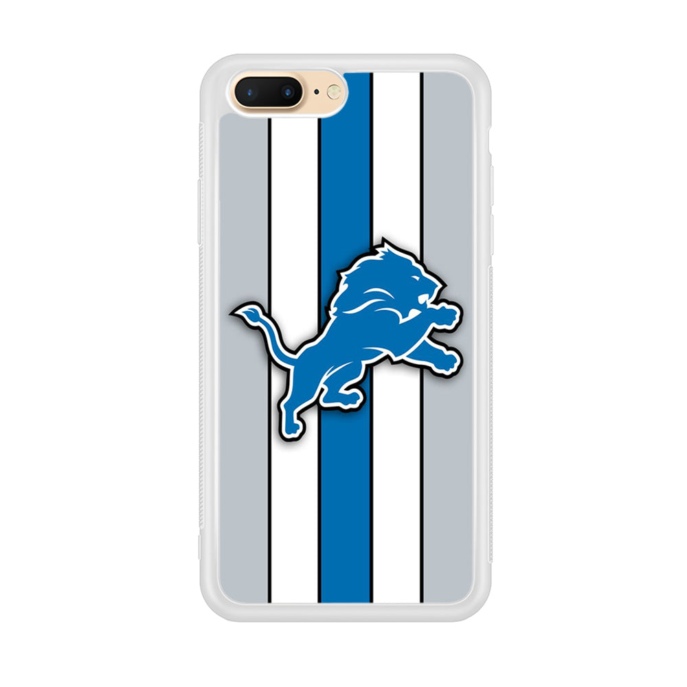 NFL Detroit Lions 001 iPhone 8 Plus Case-Phone Case-Rubber White (2D Case)-Altracase