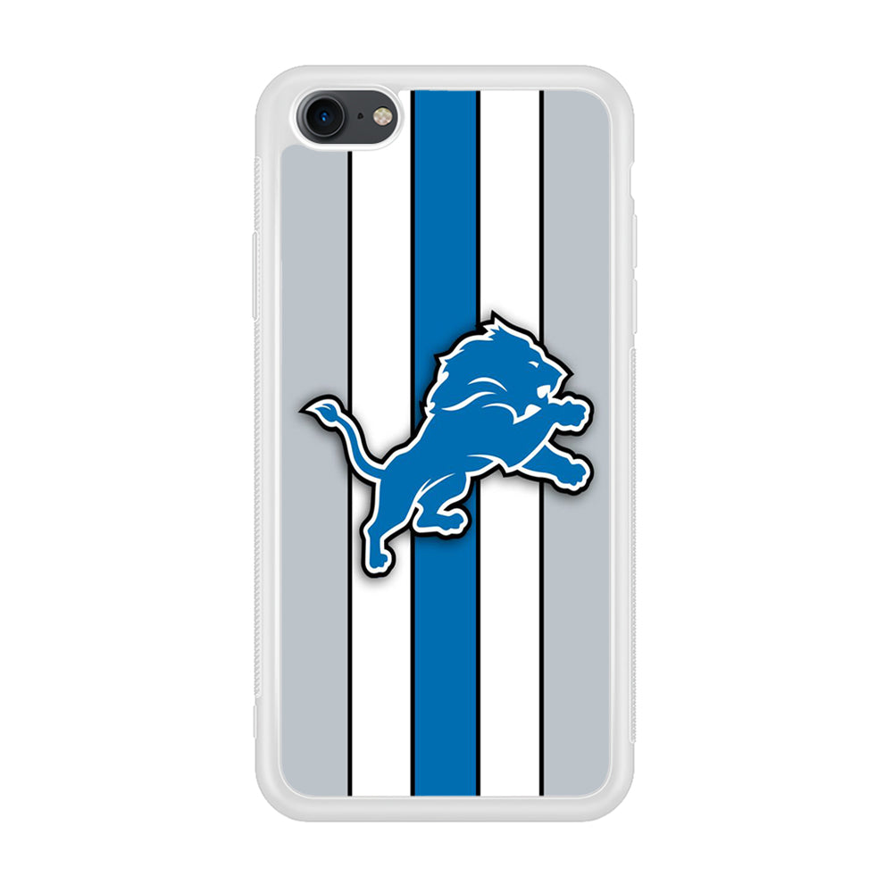 NFL Detroit Lions 001 iPhone 7 Case-Phone Case-Rubber White (2D Case)-Altracase