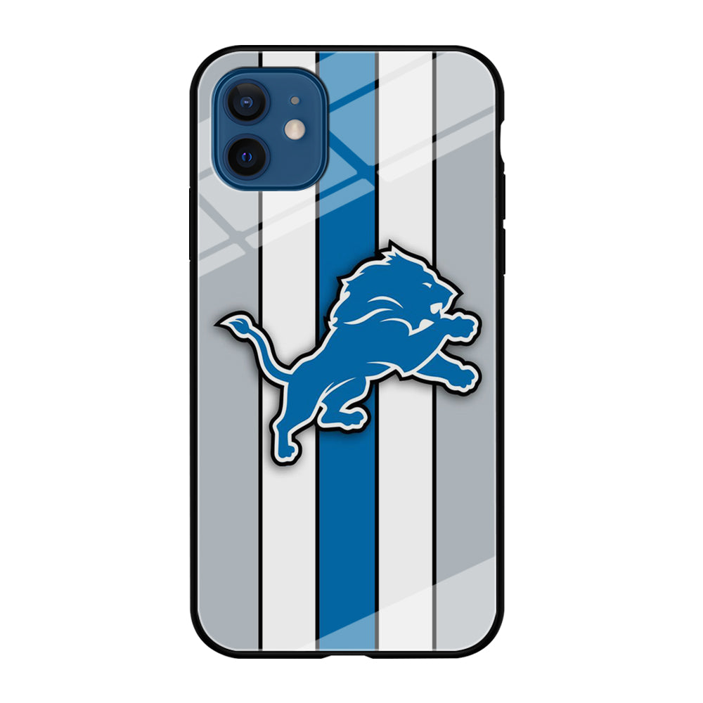 NFL Detroit Lions 001 iPhone 12 Case-Phone Case-Tempered Glass Case-Altracase