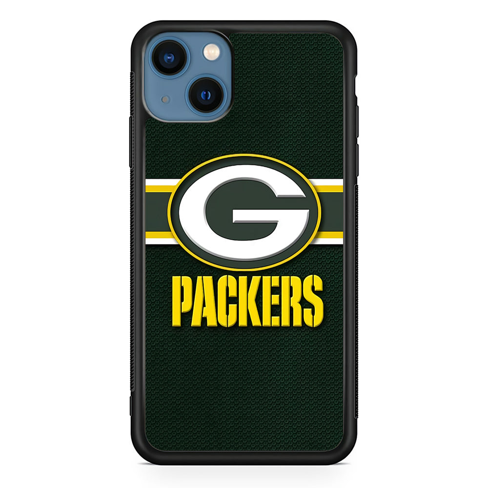 NFL Green Bay Packers 001 iPhone 13 Mini Case-Phone Case-Rubber Black (2D Case)-Altracase