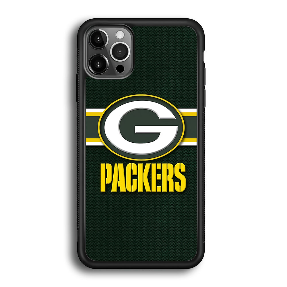 NFL Green Bay Packers 001 iPhone 12 Pro Max Case-Phone Case-Rubber Black (2D Case)-Altracase