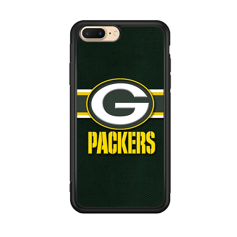 NFL Green Bay Packers 001 iPhone 8 Plus Case-Phone Case-Rubber Black (2D Case)-Altracase