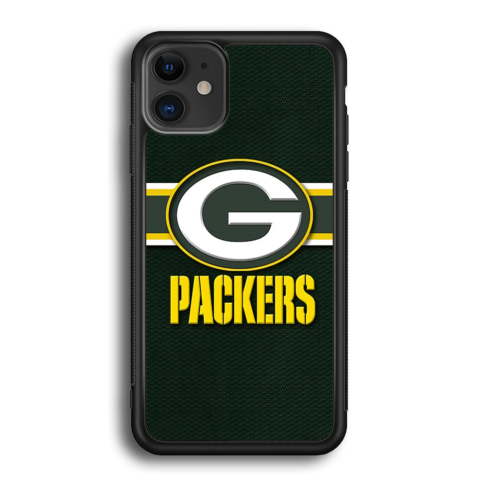 NFL Green Bay Packers 001 iPhone 12 Case-Phone Case-Rubber Black (2D Case)-Altracase