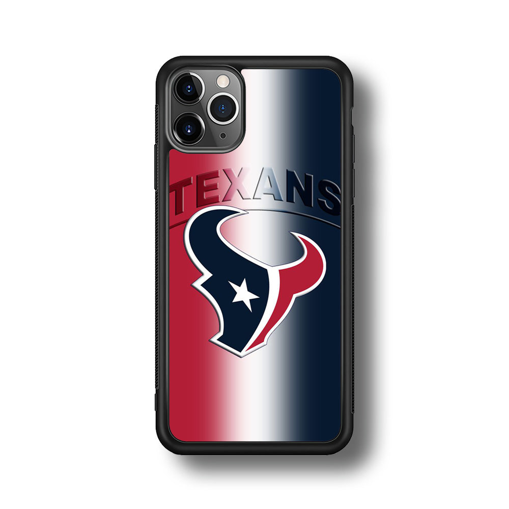 NFL Houston Texans 001 iPhone 11 Pro Max Case-Phone Case-Rubber Black (2D Case)-Altracase