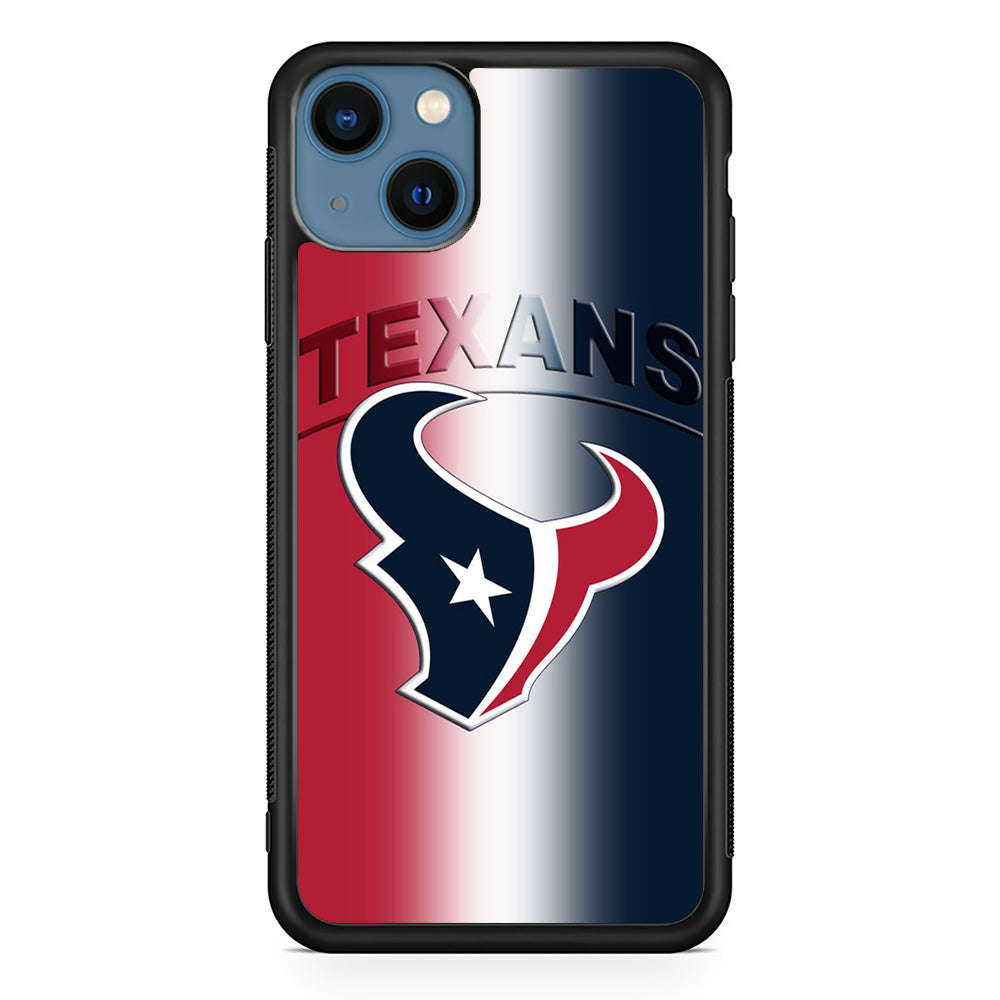 NFL Houston Texans 001 iPhone 13 Mini Case-Phone Case-Rubber Black (2D Case)-Altracase