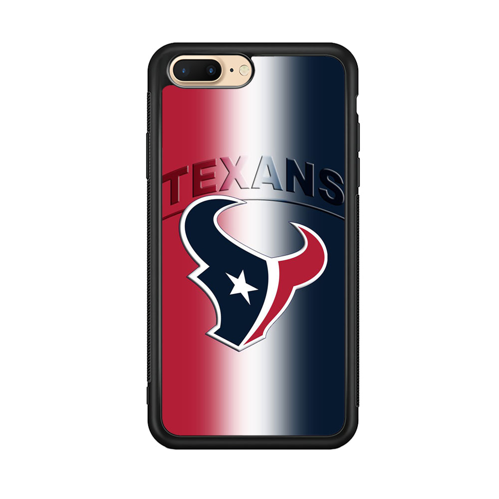 NFL Houston Texans 001 iPhone 8 Plus Case-Phone Case-Rubber Black (2D Case)-Altracase