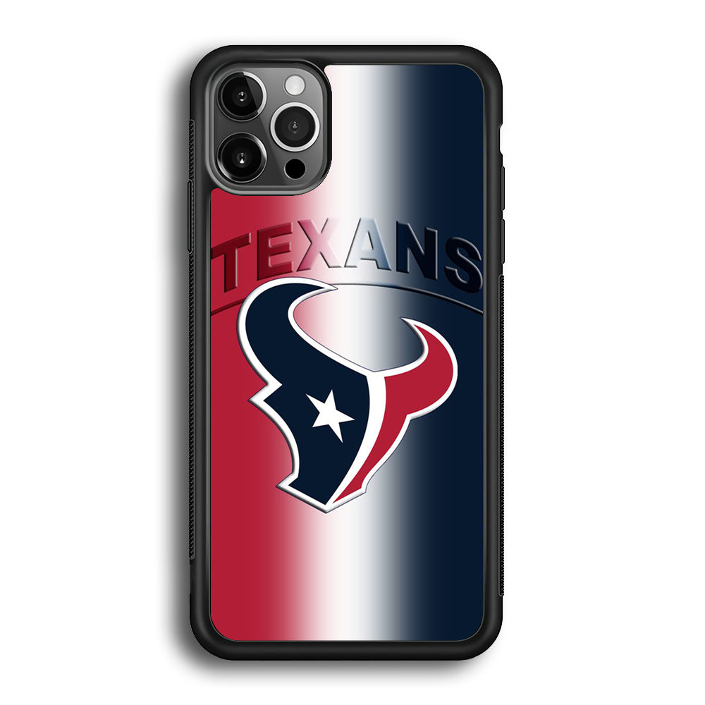 NFL Houston Texans 001 iPhone 12 Pro Max Case-Phone Case-Rubber Black (2D Case)-Altracase