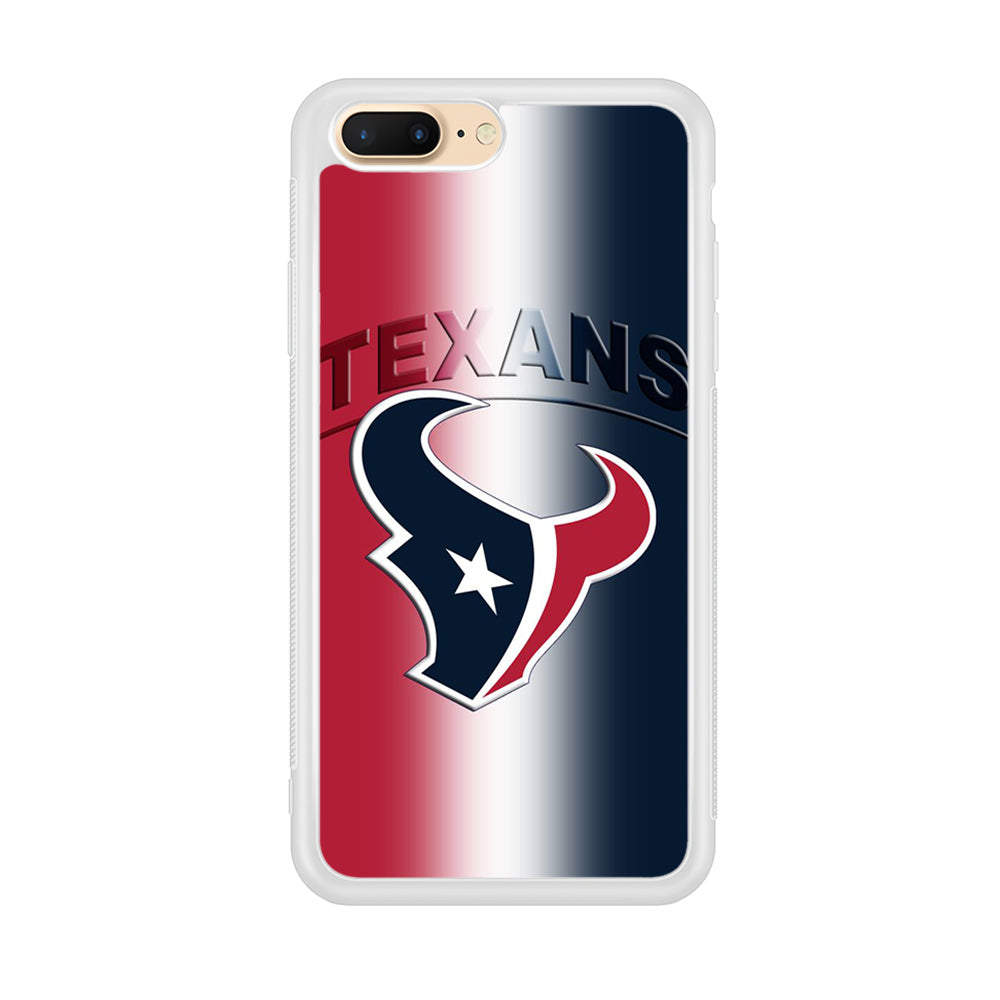 NFL Houston Texans 001 iPhone 8 Plus Case-Phone Case-Rubber White (2D Case)-Altracase