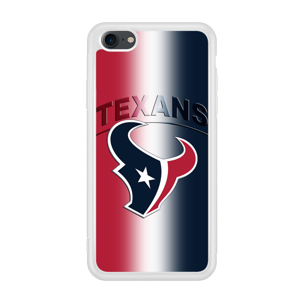 NFL Houston Texans 001 iPhone 7 Case-Phone Case-Rubber White (2D Case)-Altracase