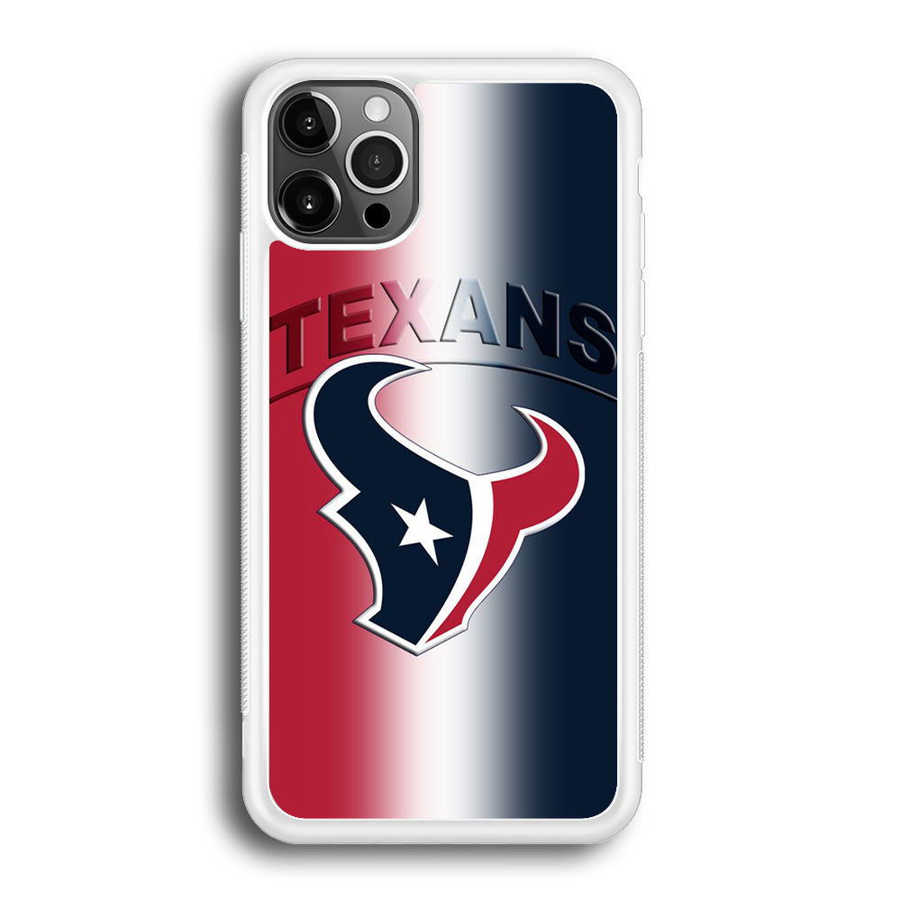 NFL Houston Texans 001 iPhone 12 Pro Max Case-Phone Case-Rubber White (2D Case)-Altracase