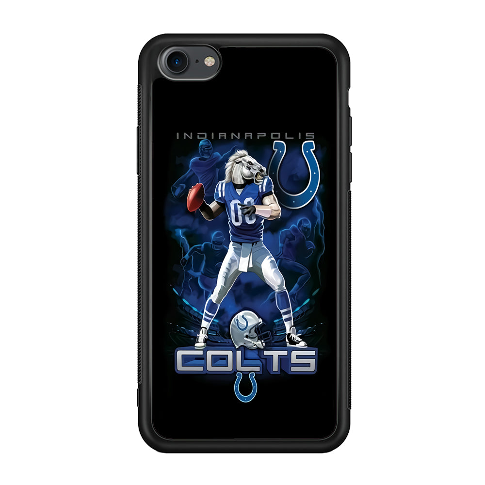 NFL Indianapolis Colts 001 iPhone 7 Case-Phone Case-Rubber Black (2D Case)-Altracase