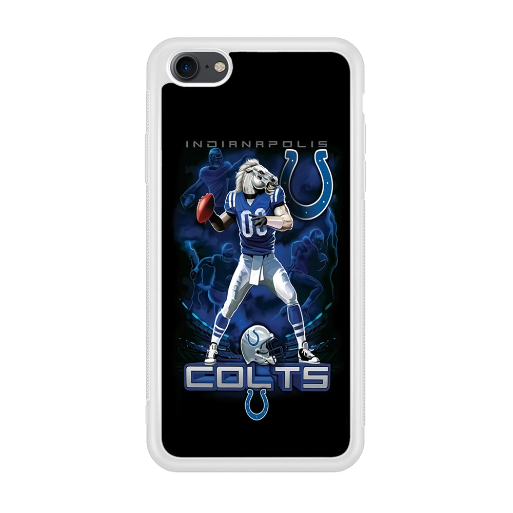 NFL Indianapolis Colts 001 iPhone 7 Case-Phone Case-Rubber White (2D Case)-Altracase