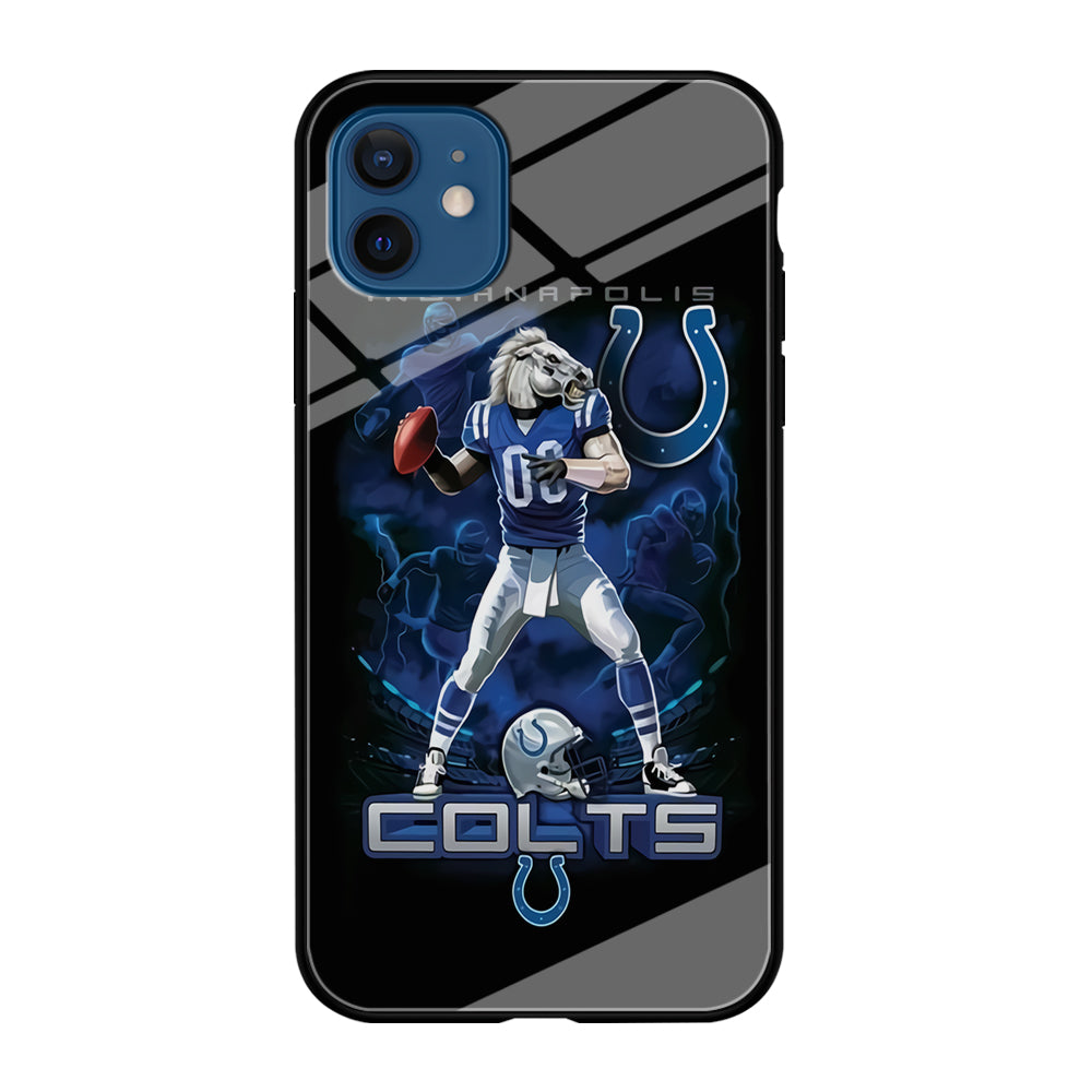 NFL Indianapolis Colts 001 iPhone 12 Case-Phone Case-Tempered Glass Case-Altracase