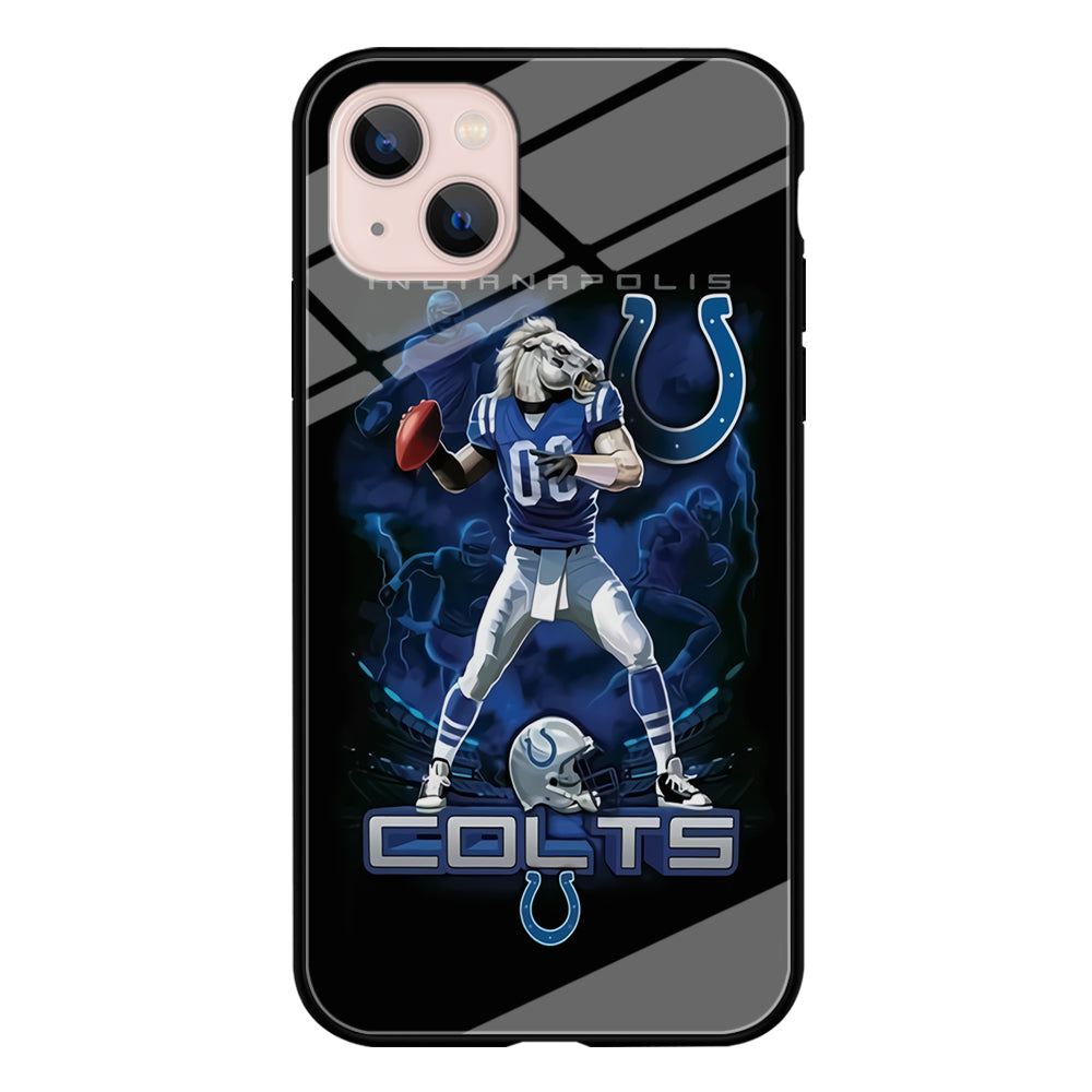 NFL Indianapolis Colts 001 iPhone 13 Mini Case-Phone Case-Tempered Glass Case-Altracase