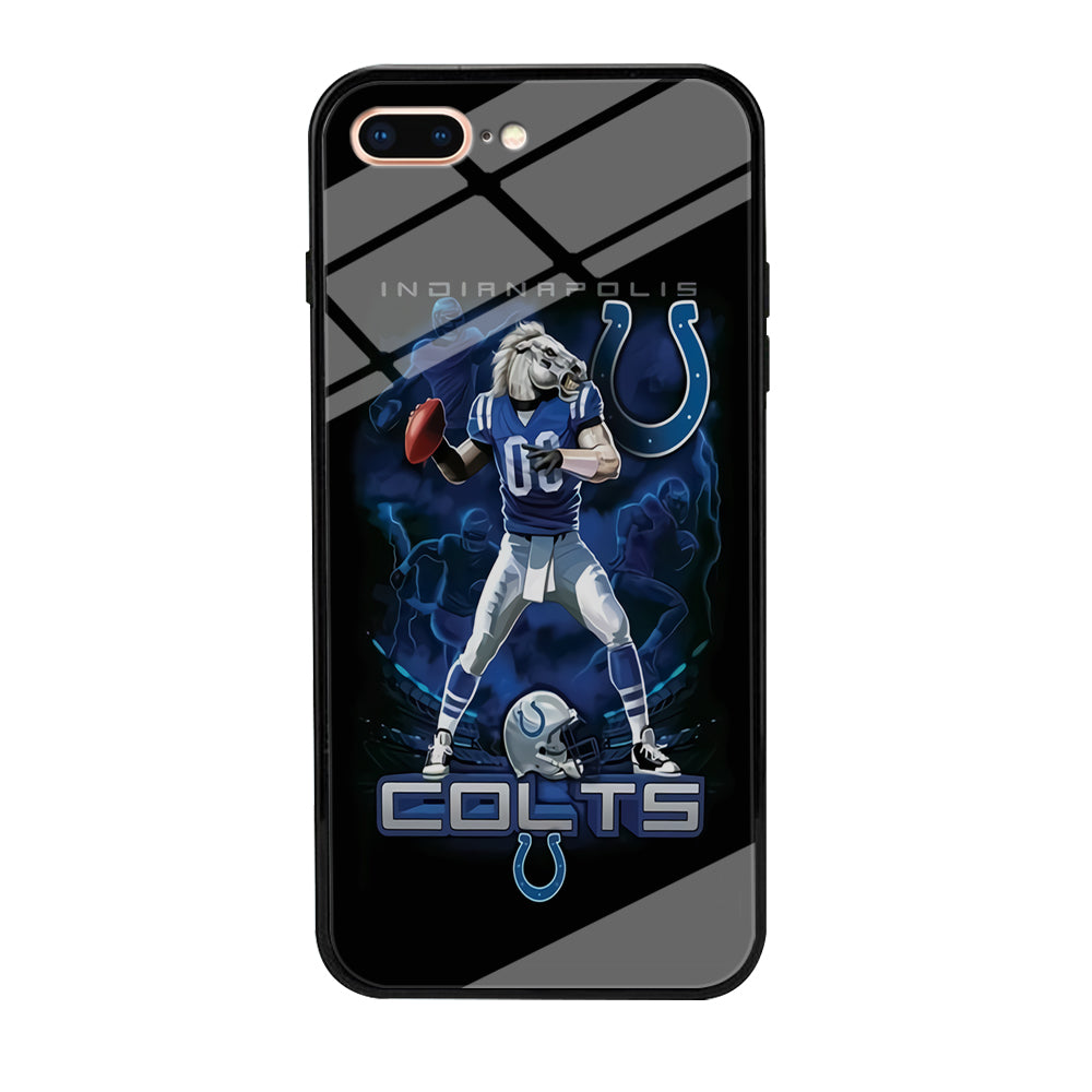 NFL Indianapolis Colts 001 iPhone 8 Plus Case-Phone Case-Tempered Glass Case-Altracase