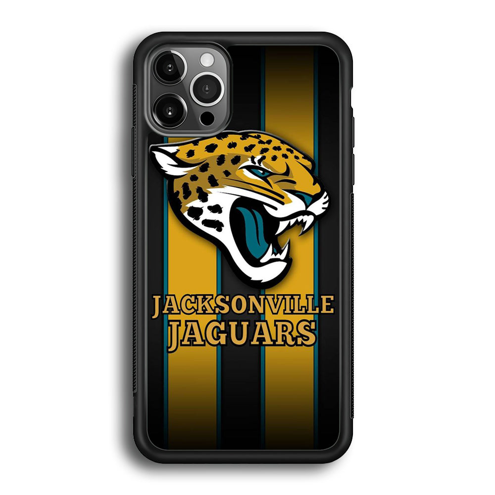 NFL Jacksonville Jaguars 001 iPhone 12 Pro Max Case-Phone Case-Rubber Black (2D Case)-Altracase