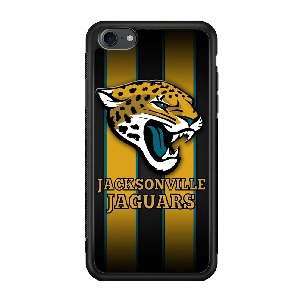 NFL Jacksonville Jaguars 001 iPhone 7 Case-Phone Case-Rubber Black (2D Case)-Altracase