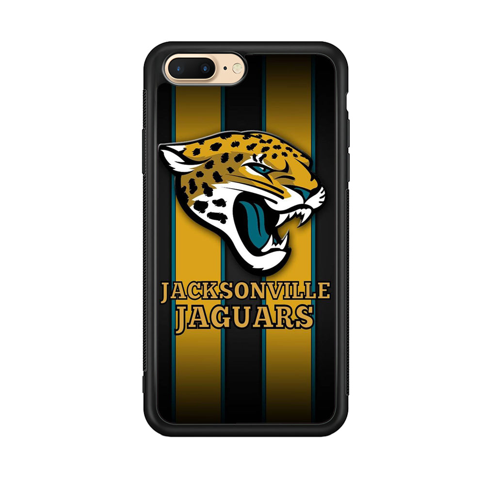 NFL Jacksonville Jaguars 001 iPhone 8 Plus Case-Phone Case-Rubber Black (2D Case)-Altracase