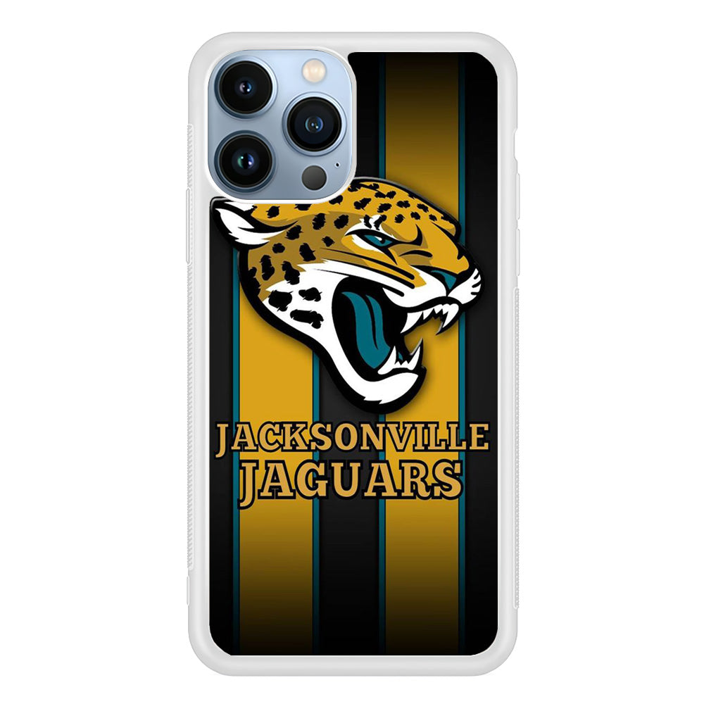 NFL Jacksonville Jaguars 001 iPhone 13 Pro Case-Phone Case-Rubber White (2D Case)-Altracase