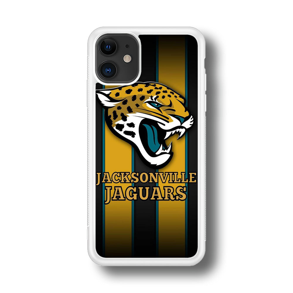 NFL Jacksonville Jaguars 001 iPhone 11 Case-Phone Case-Rubber White (2D Case)-Altracase