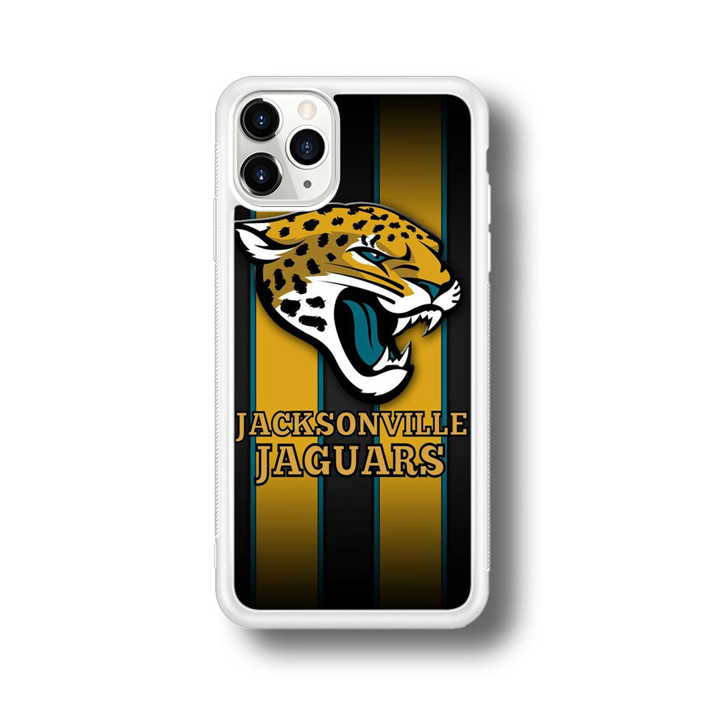 NFL Jacksonville Jaguars 001 iPhone 11 Pro Max Case-Phone Case-Rubber White (2D Case)-Altracase