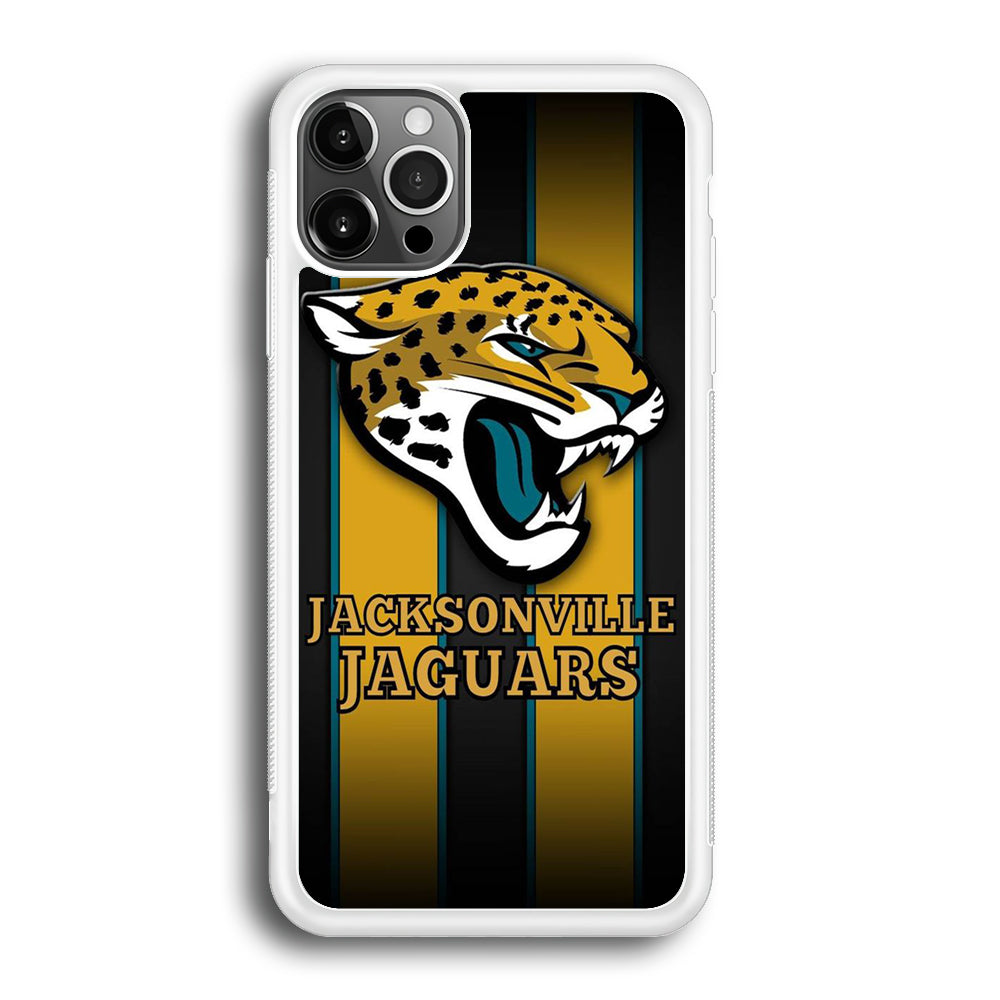 NFL Jacksonville Jaguars 001 iPhone 12 Pro Max Case-Phone Case-Rubber White (2D Case)-Altracase
