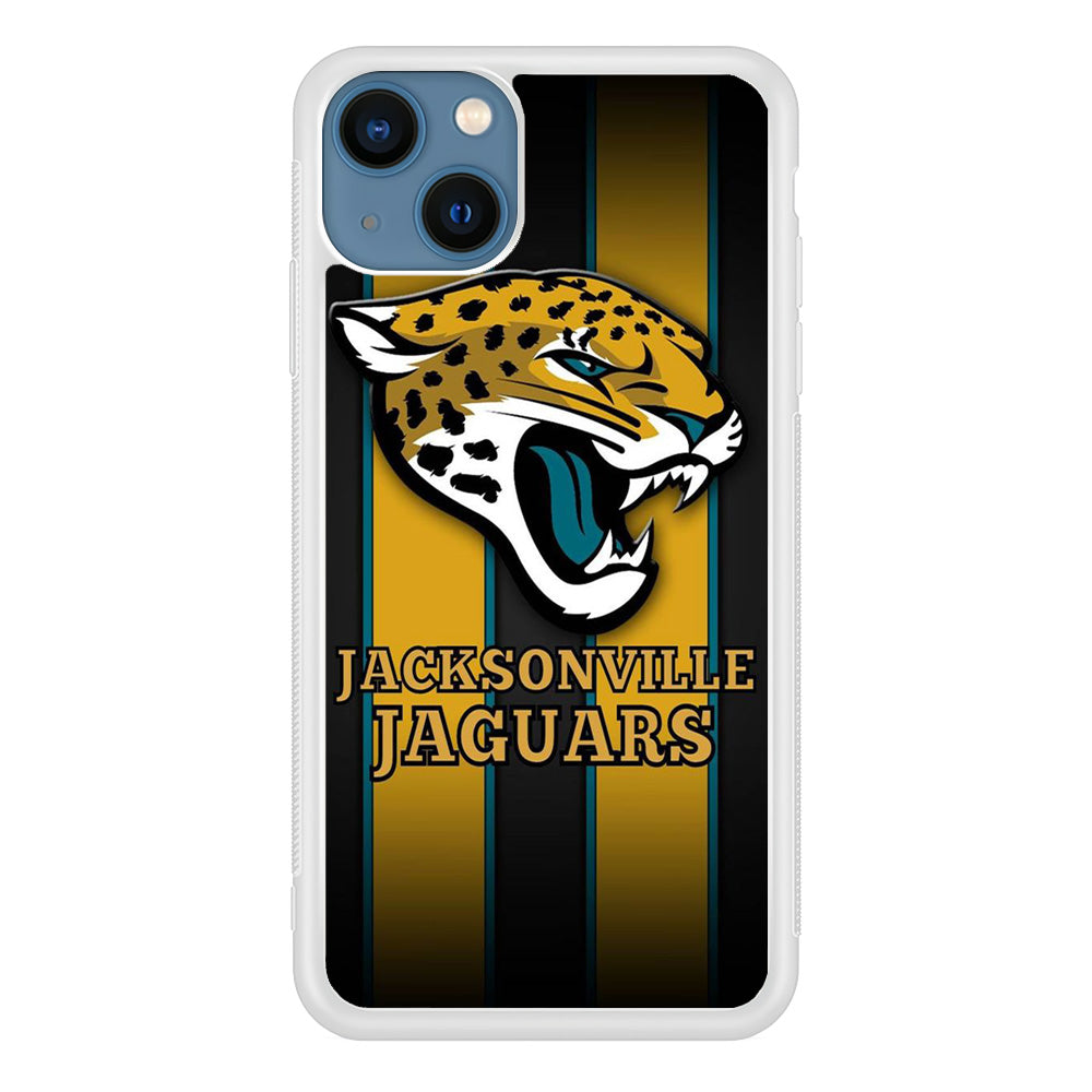 NFL Jacksonville Jaguars 001 iPhone 13 Mini Case-Phone Case-Rubber White (2D Case)-Altracase