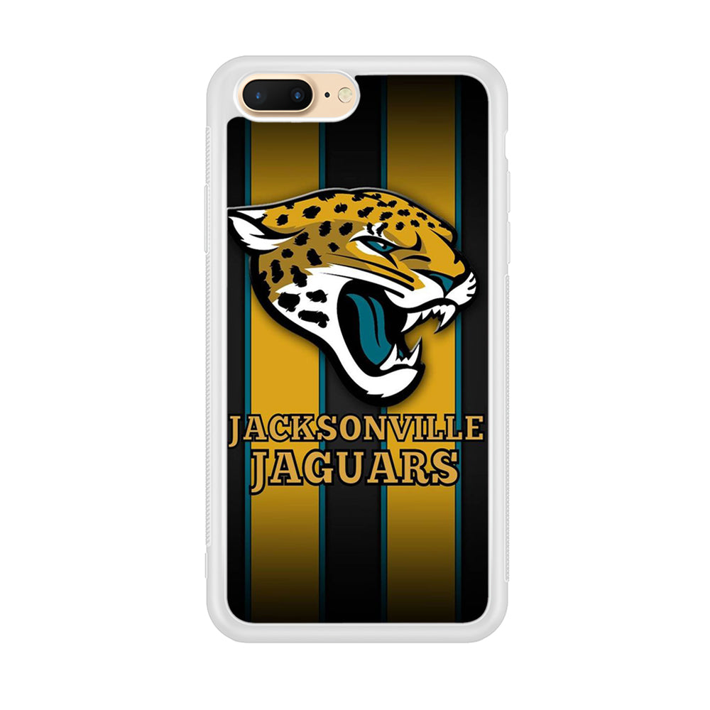NFL Jacksonville Jaguars 001 iPhone 8 Plus Case-Phone Case-Rubber White (2D Case)-Altracase