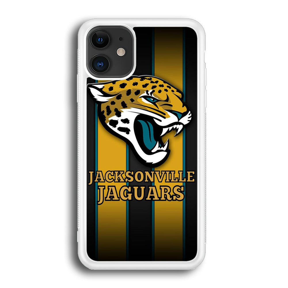 NFL Jacksonville Jaguars 001 iPhone 12 Case-Phone Case-Rubber White (2D Case)-Altracase