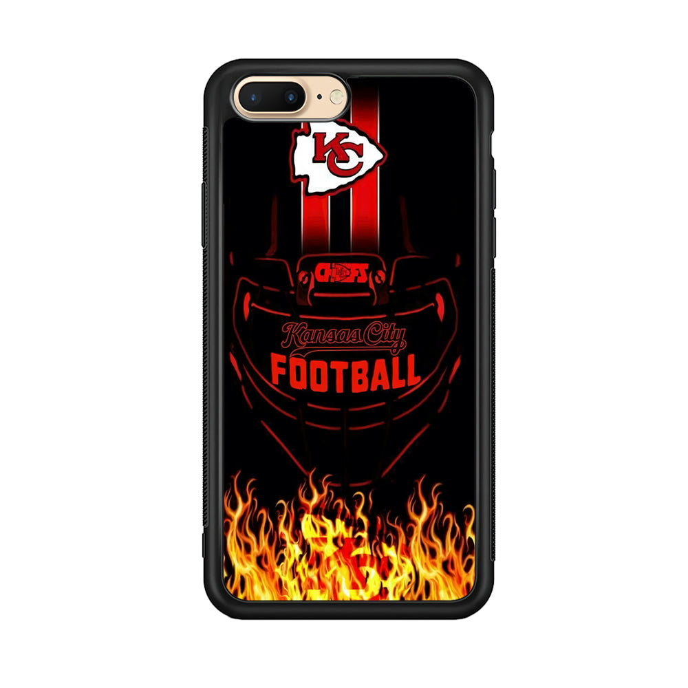 NFL Kansas City Chiefs 001 iPhone 8 Plus Case-Phone Case-Rubber Black (2D Case)-Altracase