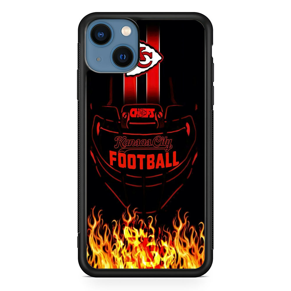 NFL Kansas City Chiefs 001 iPhone 13 Mini Case-Phone Case-Rubber Black (2D Case)-Altracase