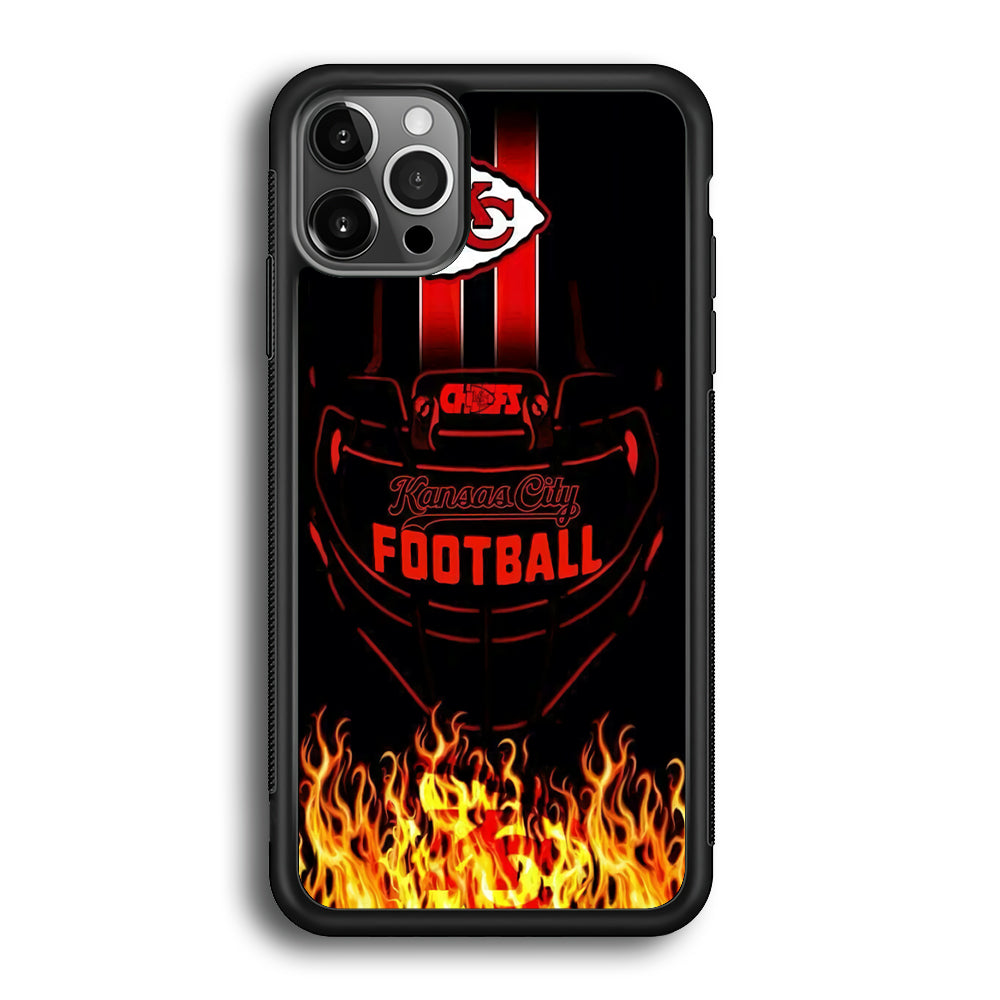 NFL Kansas City Chiefs 001 iPhone 12 Pro Max Case-Phone Case-Rubber Black (2D Case)-Altracase
