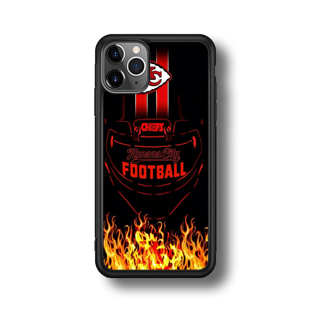 NFL Kansas City Chiefs 001 iPhone 11 Pro Max Case-Phone Case-Rubber Black (2D Case)-Altracase