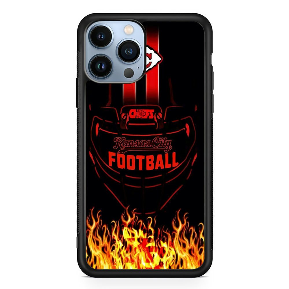 NFL Kansas City Chiefs 001 iPhone 13 Pro Case-Phone Case-Rubber Black (2D Case)-Altracase