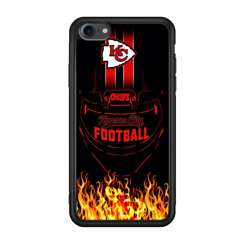 NFL Kansas City Chiefs 001 iPhone 8 Case-Phone Case-Rubber Black (2D Case)-Altracase